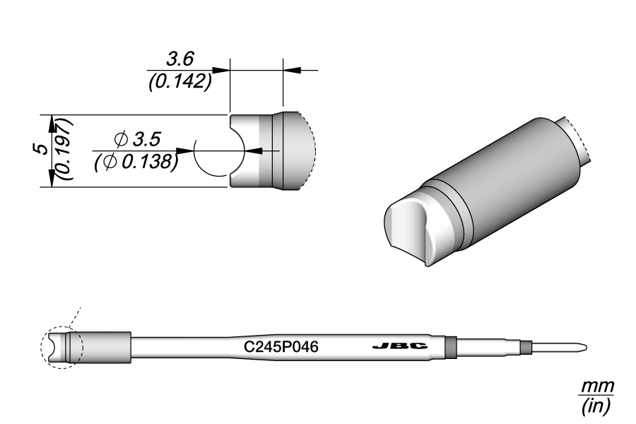 C245P046 - Pin / Connector Cartridge Ø 3.5